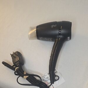 ghd Travel Hair Dryer in Black with Clear Nozzle
